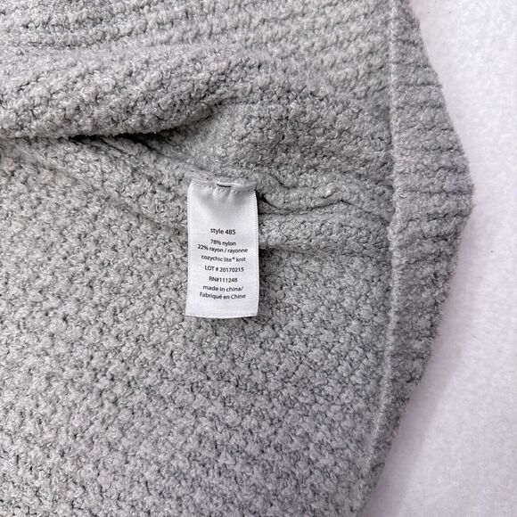 Barefoot Dreams Cozychic Lite Coastal Cardi Sweater Size Medium‎ Gray Open Front - Picture 5 of 8